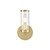 Revolve Clear Glass/Natural Brass 1 Light Wall/Vanity