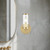 Revolve Clear Glass/Natural Brass 1 Light Wall/Vanity