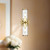 Revolve Clear Glass/Natural Brass 2 Lights Wall/Vanity
