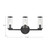 Revolve Clear Glass/Natural Brass 3 Lights Wall/Vanity