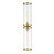 Revolve Ii Clear Glass/Natural Brass 2 Lights Wall/Vanity