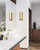 Kismet 14-in Vintage Brass/Alabaster LED Wall/Vanity
