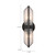 Cairo 15-in Ribbed Glass/Vintage Brass 2 Lights Wall/Vanity