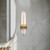 Cairo 4-in Ribbed Glass/Vintage Brass 1 Light Wall/Vanity