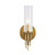 Torres 3-in Ribbed Glass/Vintage Brass 1 Light Wall/Vanity