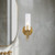 Torres 3-in Ribbed Glass/Vintage Brass 1 Light Wall/Vanity