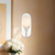Lucian 9-in Polished Nickel/Alabaster 1 Light Wall/Vanity