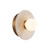Dahlia 6-in Vintage Brass/Alabaster LED Wall/Vanity
