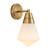 Willard 6-in Vintage Brass/Opal Matte Glass 1 Light Wall/Vanity