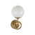 Fiore 6-in Brushed Gold/Glossy Opal Glass 1 Light Wall Vanity