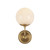 Fiore 6-in Brushed Gold/Glossy Opal Glass 1 Light Wall Vanity