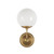 Fiore 6-in Brushed Gold/Glossy Opal Glass 1 Light Wall Vanity