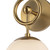 Fiore 6-in Brushed Gold/Glossy Opal Glass 1 Light Wall Vanity