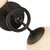 Fiore 18-in Matte Black/Glossy Opal Glass 2 Lights Wall Vanity