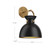 Waldo 9-in Matte Black/Aged Gold 1 Light Wall/Vanity