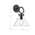 Emerson 9-in Matte Black/Clear Glass 1 Light Wall/Vanity