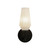 Krysta 10-in Matte Black/Opal Glass 1 Light Wall Vanity