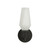 Krysta 10-in Matte Black/Opal Glass 1 Light Wall Vanity