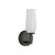 Krysta 10-in Matte Black/Opal Glass 1 Light Wall Vanity