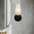 Krysta 10-in Matte Black/Opal Glass 1 Light Wall Vanity