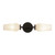 Krysta 20-in Matte Black/Opal Glass 2 Lights Wall Vanity