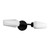 Krysta 20-in Matte Black/Opal Glass 2 Lights Wall Vanity
