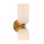 Nelly 12-in Brushed Gold/Glossy Ribbed Opal Glass Socket Wall/Vanity Light