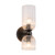 Nelly 12-in Matte Black/Clear Ribbed Glass Socket Wall/Vanity Light