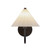 Serena 8-in Matte Black/Opal Glass Socket Wall/Vanity Light