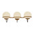 Alba 24-in Aged Brass/Opal Glass 3 Lights Wall Vanity