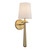 Bridgette 16-in Brushed Gold/White Linen Socket Wall/Vanity Light