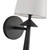 Bridgette 16-in Matte Black/White Linen Socket Wall/Vanity Light