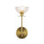 Sylvia 5-in Brushed Gold/Clear Glass 1 Light Wall Vanity