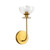 Sylvia 5-in Brushed Gold/Clear Glass 1 Light Wall Vanity