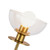 Sylvia 5-in Brushed Gold/Clear Glass 1 Light Wall Vanity