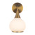 Hazel 6-in Aged Gold/Opal Matte Glass 1 Light Wall/Vanity