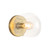 Willow 6-in Brushed Gold/Clear Glass 1 Light Wall/Vanity
