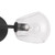 Willow 17-in Clear Glass/Matte Black 2 Lights Wall/Vanity