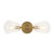 Willow 17-in Brushed Gold/Clear Glass 2 Lights Wall/Vanity