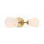 Willow 17-in Brushed Gold/Opal Matte Glass 2 Lights Wall/Vanity