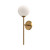 Cassia 6-in Aged Gold/Opal Matte Glass 1 Light Wall/Vanity