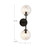 Cassia 20-in Aged Brass/Clear Glass 2 Lights Wall Vanity
