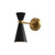 Blake 4-in Aged Gold/Matte Black 1 Light Wall/Vanity
