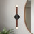 Arden 23-in Matte Black/Opal Glass LED Wall/Vanity Light