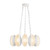 Cortez 25-in Vintage Brass dimmable LED Chandelier - Antique White