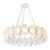 Cortez 37-in Vintage Brass dimmable LED Chandelier - Antique White