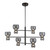 Sutton 36-in Urban Bronze dimmable LED Chandelier with Clear Glass - Urban Bronze/Smoked Glass
