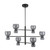 Sutton 36-in Urban Bronze dimmable LED Chandelier with Clear Glass - Urban Bronze/Smoked Glass