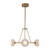 Dahlia 28-in Urban Bronze dimmable LED Chandelier with Alabaster Plates and Opal Glass Shades - Vintage Brass/Alabaster