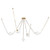 Mineral 5-Light Alabaster dimmable LED Chandelier with Patina Brass Finish - Patina Brass/Opal Glass